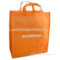 High quality printing Orange color shopping bags
